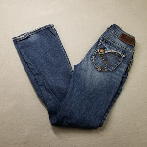 Silver Jeans Womens Size 24x32 Blue Denim Suki Surplus Stretch Flair Bootcut